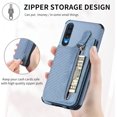 thumbnail image 4 of Phone Case for Samsung Galaxy A50 A50S A30S Wallet Cover with Screen Protector and Zipper Credit Card Holder Stand Leather Cell Accessories Glaxay A 50 50S 30S Gaxaly S50 50A SM A505G Women Men Blue, 4 of 6