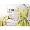 thumbnail image 5 of Soimoi Yellow Moss Georgette Fabric Pig Animal Print Fabric by Yard 42 Inch Wide, 5 of 5