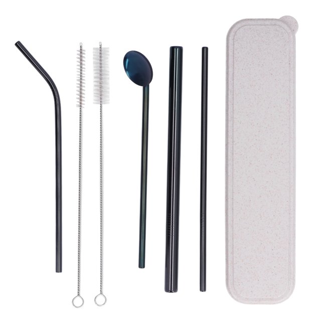 Pajitas para beber, pajitas portátiles de acero inoxidable 304, pajitas reutilizables de acero inoxidable reutilizables, calidad en la que puede confiar