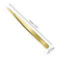 thumbnail image 2 of Unique Bargains 1 Pc Women Portable Peacock Eyelash Extension Tweezers for Vacation Gold Tone Stainless Steel, 2 of 3