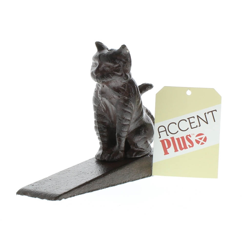 Cat Door Stoppers Decorative, Door Stopper Wedge Cast Iron, Bronze