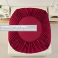 thumbnail image 4 of Beartech Polyester Bed Sheets Set 4 Piece Twin Size Sheet Set, Soft & Lightweight And Breathable Bedding Set, Fitted Sheet, Flat Sheet & 2 Pillowcases-Wine Red, 4 of 9