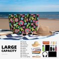 thumbnail image 5 of Naloa Vector Mexican Otomi Style Bright Large Capacity Beach Bag, Waterproof Sandproof Beach Swim Pool Bag Tote Bag for Women, 5 of 7