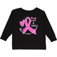 thumbnail image 3 of Inktastic Love, Care, Cure Breast Cancer Awareness Pink Ribbon Boys or Girls Long Sleeve Toddler T-Shirt, 3 of 5