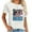White, variant on America Cute Short Sleeve Shirts with Cool Graphics for Women
