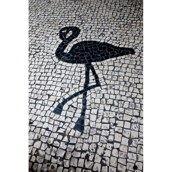 Danita Delimont PDDAS22JEG0021 China Macau Portuguese Tile Designs - Flamingo Senate Square Poster Print by Julie Eggers, 16 x 24