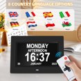 thumbnail image 4 of Crtynell Digital Day Calendar Clock Multifunctional Extra Large Dementia Digital Clock with 5 Alarms and Medication Reminders Impaired Vision Digital Clock (7" Black), 4 of 9