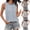 Gray, variant on Miluxas Womens Striped Sleeveless Tank Top Color Block Palace Lock Eyelet Crew Neck T Shirts Summer Casual Blouses for Beach Daily Outfits Blue