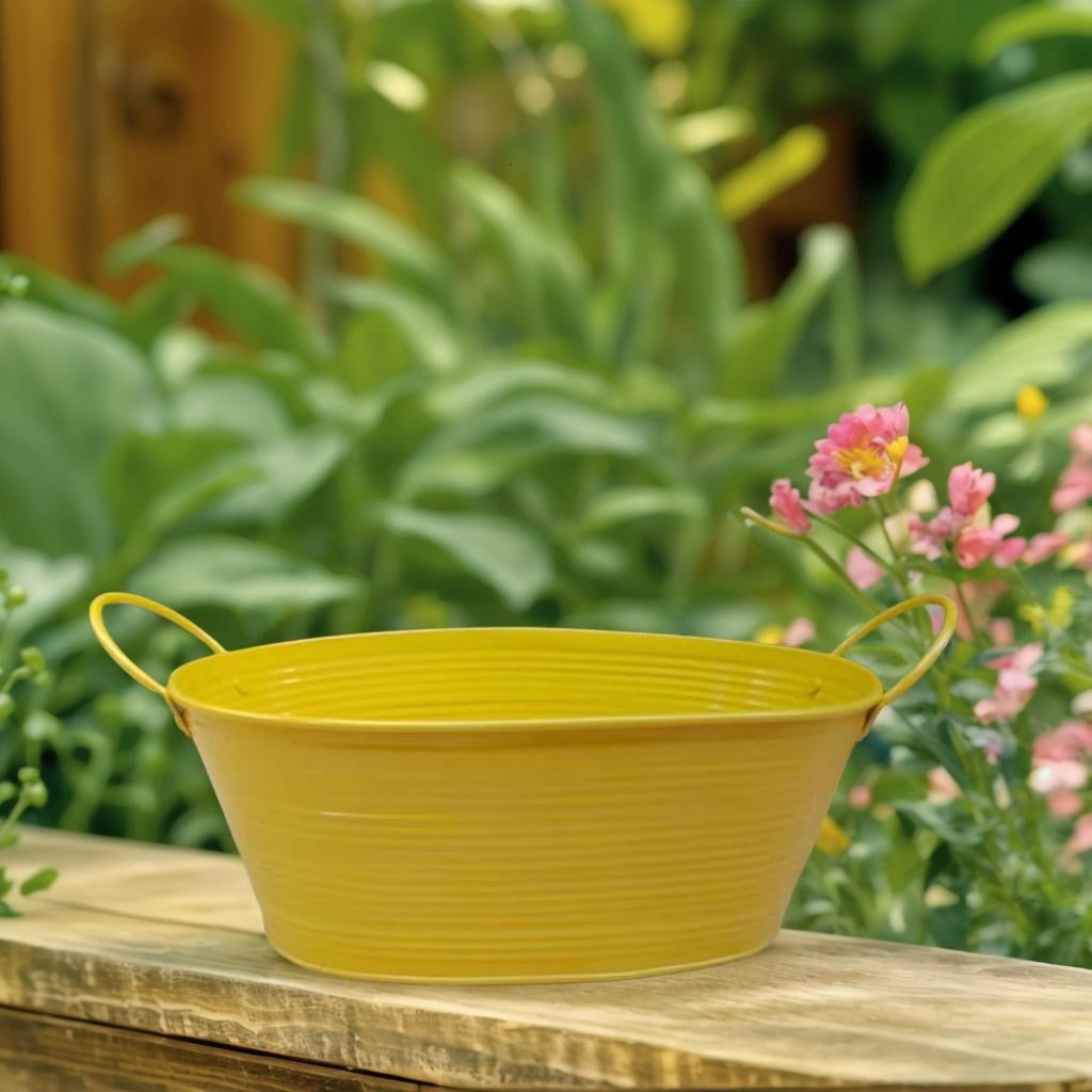 AOOOWER Multipurpose Metal Flower Container Planter For Balcony Windowsill Gardening Home Wedding Party Display 2pcs