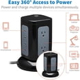 thumbnail image 4 of Tripp Lite Surge Protector Tower 6-Outlet 3x USB-A 1x USB C Black TLP606UCTOWER, 4 of 5