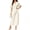 Beige, variant on Summer V-neck Womens Wide Leg Jumpsuits Short Sleeve Tie Knot Front Long Romper