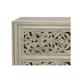 thumbnail image 4 of Taran Designs Fillian 6-drawer Floral Carved Solid Wood Dresser in Gray, 4 of 6