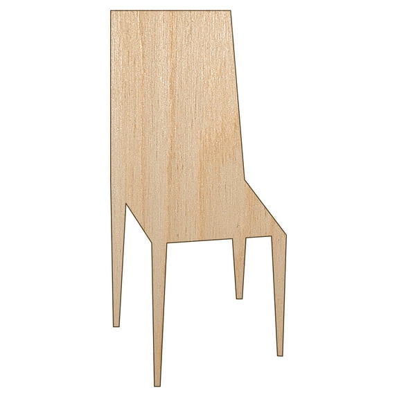 Chair Silhouette Solid Wood Shape Unfinished Piece Cutout Craft DIY Projects - 6.25 Inch Size - 1/8 Inch Thick