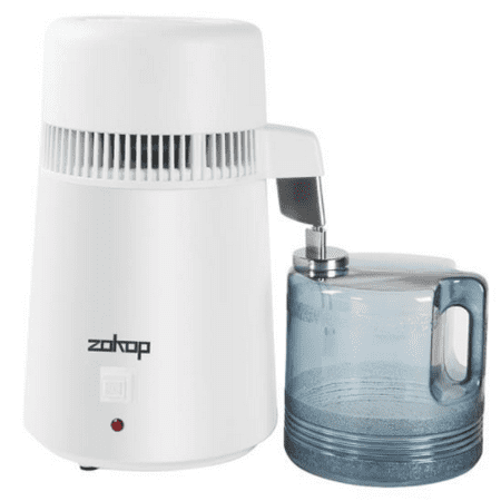 GXG 4L 110V 750W Countertop Home Water Distiller Machine Fully Upgraded Stainless Steel Distilled Water Purifier Filter White US Plug