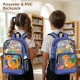 thumbnail image 4 of SEANATIVE Kids Transparent Backpack Clear Bookbag See Through School Bag Heavy Duty PVC 2026 Trendy Backpacks for Preschool Elementary Students, Dinosaur Planet Print, 4 of 7