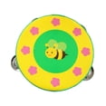thumbnail image 4 of Tambor de madera, pandereta, tambor de mano, juguete educativo para niños, tambor de percusión de doble fila. 15 centímetros, 4 of 9