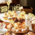 thumbnail image 2 of Topers para cupcakes KINGZONE de 30 piezas con brillo dorado para inauguración de casa, 2 of 7
