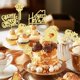 thumbnail image 2 of Topers para cupcakes KINGZONE de 30 piezas con brillo dorado para inauguración de casa, 2 of 7