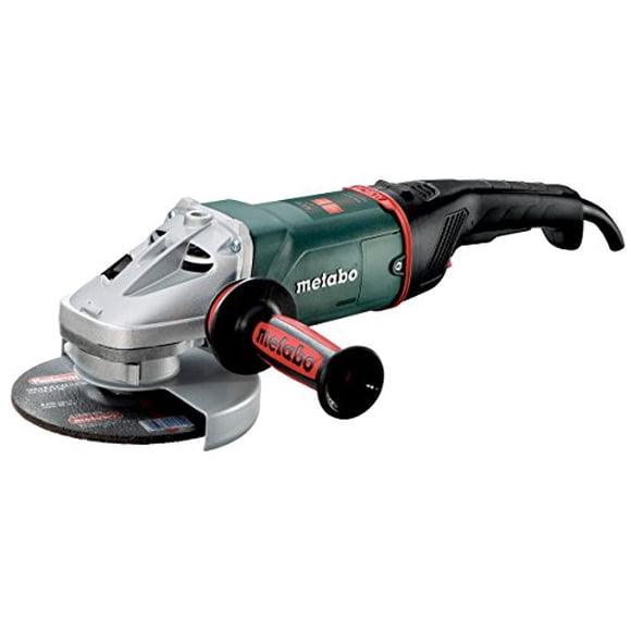 Metabo 7-Inch Angle Grinder, 8,500 RPM, 15 Amp, Slide Switch (Locking), Metabo VibraTech, Made in Germany, W 24-180 MVT, 606466420, Green