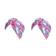 thumbnail image 3 of Minnieouse Estilos bohemios turbantes para mujer diseño elástico diadema preatada gorra plisada Skullcap moda sombreros Swirly Headcover rosered Rosa roja 2piezas Minnieouse CBP206604, 3 of 5