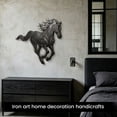 thumbnail image 3 of Metal Horse Wall Art Rustic Western Farmhouse Decor Outdoor Garden Sculpture For Yard Living Room Bedroom Unique Gift, 3 of 5