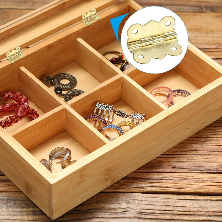 Uxcell Small Jewelry Box Hinges 1-1/4 inch, 8 Pack 90-degree