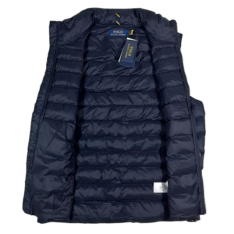 Polo Ralph Lauren Men's Full Zip Quilted Puffer Vest Navy Blue