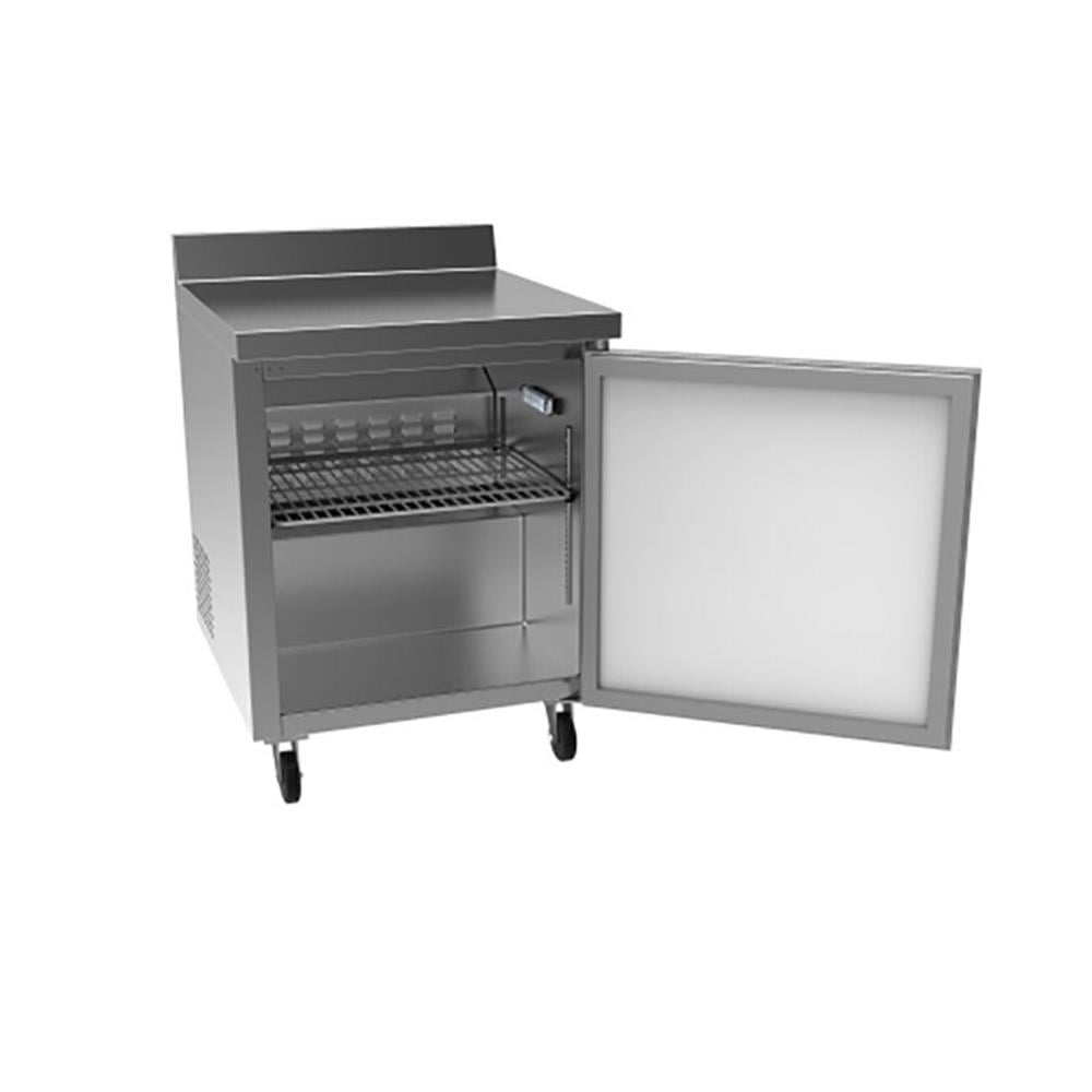 Pemberly Row 27" Stainless Steel Worktop Commercial Refrigerator in Silver
