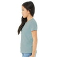 thumbnail image 2 of BELLA + CANVAS Youth CVC Unisex Jersey Tee 3001YCVC - Heather Blue Lagoon Size XL, 2 of 5