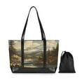 thumbnail image 7 of FORMRS Canvas Laptop Tote Bag for Women with 15.6" Computer Compartments Shoulder Handbag, Snow Mountains, 7 of 7