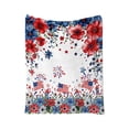 thumbnail image 2 of Patriotic Throw Blanket Soft Lightweight Flannel Fleece Independence Day Blanket For Bed Office Travel Air Conditioned Room Summer Nap Small Size, 2 of 6