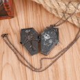 thumbnail image 3 of Steampunk Silver/black The Nightmare Before Christmas Men Women Quartz Analog Pocket Watch Necklace Chain, 3 of 4