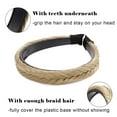 thumbnail image 6 of SEGO Braided Headband With Teeth Hair Hoop Braid Headband Fishtail Braids Hairband With Tooth Synthetic Fish Tail Hair Band Plaited Hairband Women Headband Hairpiece For Girl, 6 of 7