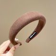 thumbnail image 1 of Diadema marrón de otoño e invierno para mujer, paquete de cabello con calavera alta, banda para el cabello a presión superior que combina con el tocado de horquilla para viajes al aire libre, 1 of 5