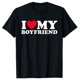 thumbnail image 1 of I Love My Boyfriend Printed I Love My Girlfriend T-Shirt, 1 of 3