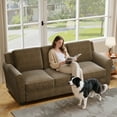 thumbnail image 3 of Ebello Modern Sofa Couch, 3-Seater Upholstered Couches with Thick Cushions for Living Room and Bedroom, Brown, 3 of 7