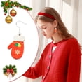 thumbnail image 5 of Honeeladyy 2Pcs Christmas Dangle Earrings for Women 2024 New Gloves Drop Jewelry Gifts Colorful Sparkling Silvered Plated Earrings Christmas New Year Birthday Party Gift, 5 of 6