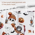 thumbnail image 5 of Halloween Shower Curtain Cute Ghost Shower Curtain Pumpkin Maple Leaves Bat Spooky Halloween Festival Holiday Bathroom Decor Waterproof Fabric Washable with Hooks 72x72 in(White), 5 of 6
