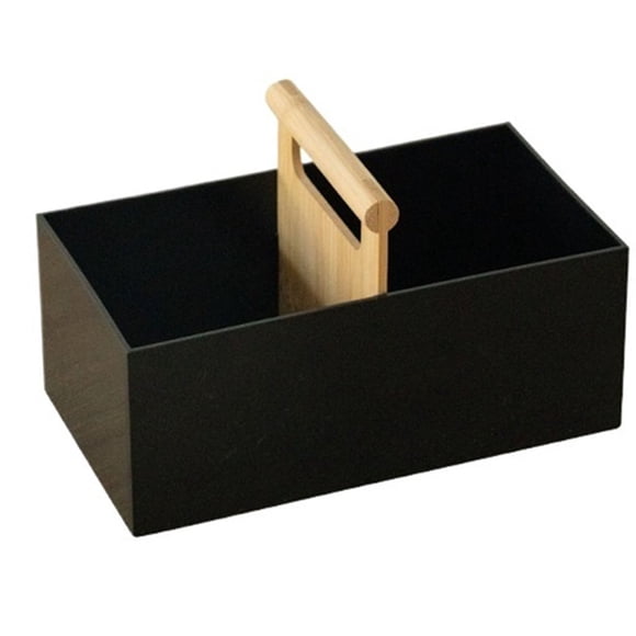 Mango de madera bandeja entrada Sala rack misceláneas escritorio cosméticos gafas colgante pequeño objeto almacenamiento