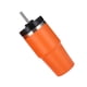 thumbnail image 4 of Vaso de acero inoxidable con aislamiento al vacío y pajita, pulido y brillante, mantiene el calor y el frío. Taza aislante al vacío para coche, color naranja, 20 oz., 4 of 5
