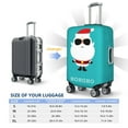 thumbnail image 3 of JUNZAN Cute Santa Claus Print Washable Luggage Cover - Fashion Suitcase Protector Fits 18-32 Inch Luggage (without luggage), 3 of 5
