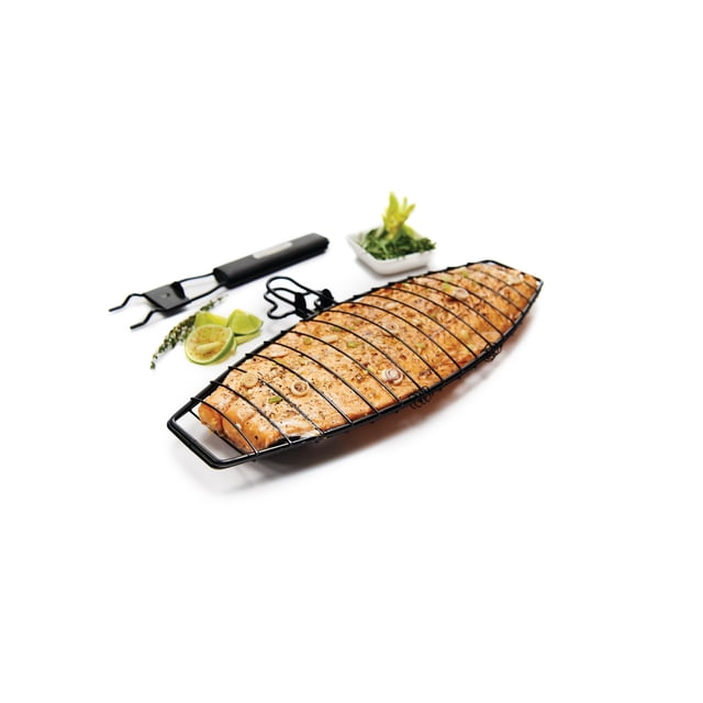 GrillPro 21015 Fish Basket with Detachable Handle