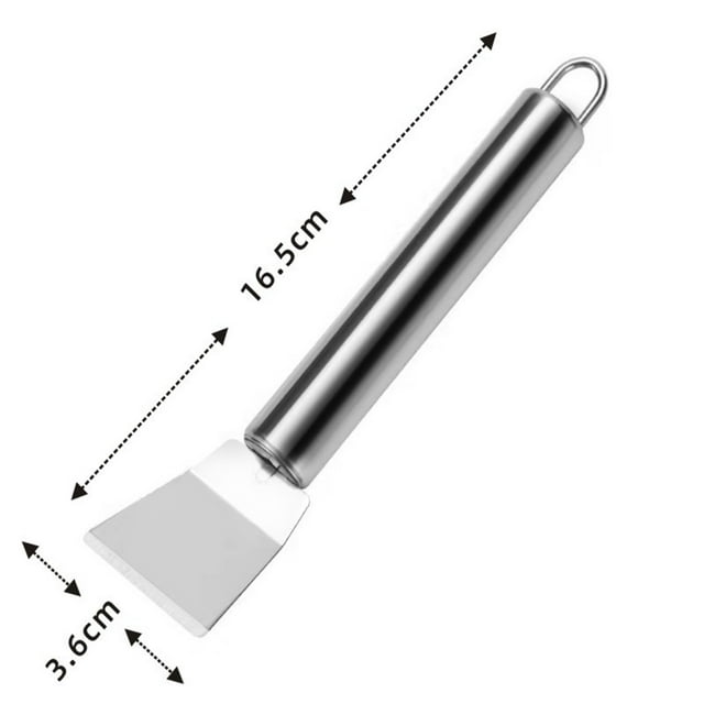 SDNall Stainless Steel Pan, Stainless Steel Tray, Cleaning Scraper Multi-Kitchen Stainless Steel Scraper Oven Scraper Window Scraper for Cleaning Refrigerators Tablewares Stoves induction Cookers