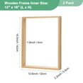 thumbnail image 3 of 2-Pack Dried Flower Frame, 12 x 16 Inch Double Acrylic Wooden Dried Flower Photo Floating Frame [Wood Color], 3 of 7