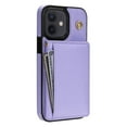 thumbnail image 5 of Crossbody Wallet Case Compatible for iPhone 12 Pro / iPhone 12 6.1", Folio Card Holder PU Leather Magnetic Clasp Shoulder Strap Purse Case for iPhone 12 Pro / iPhone 12 6.1" Protective Cover, Purple, 5 of 7