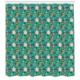 thumbnail image 3 of Bee Shower Curtain, Funny Nature Cartoon with Smiling Bees Making Honey from Flower Pollen in the Forest, Fabric Bathroom Set with Hooks, 69W X 84L Inches Extra Long, Multicolor, by Ambesonne, 3 of 3