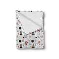 thumbnail image 2 of Cartoon Soft Flannel Fleece Throw Blanket, Hand Drawn Outer Space UFO and Spaceship Exploring Stars and Beyond, Cozy Plush for Indoor and Outdoor Use, 60" x 80", Pale Blue Black, by Ambesonne, 2 of 6