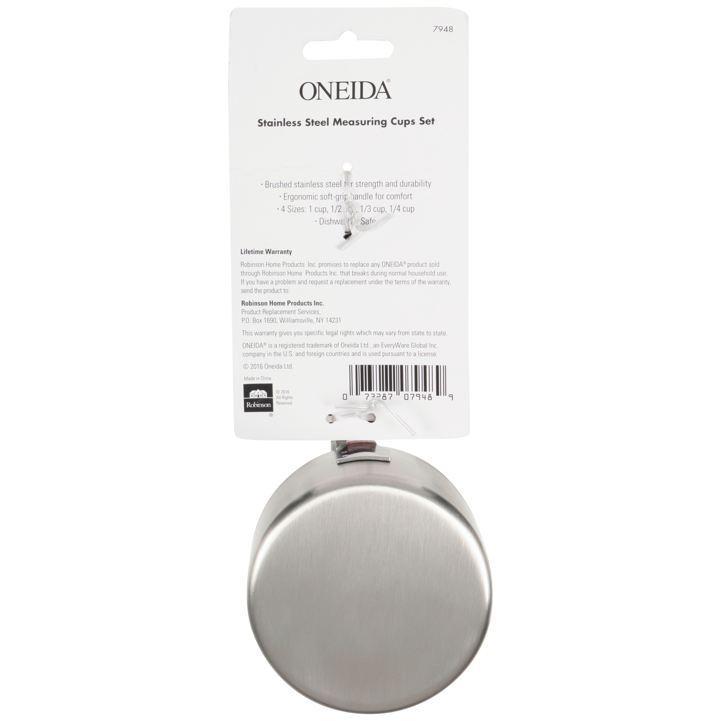 Oneida Pro Stainless Steel Measuring Cups, 4 Piece