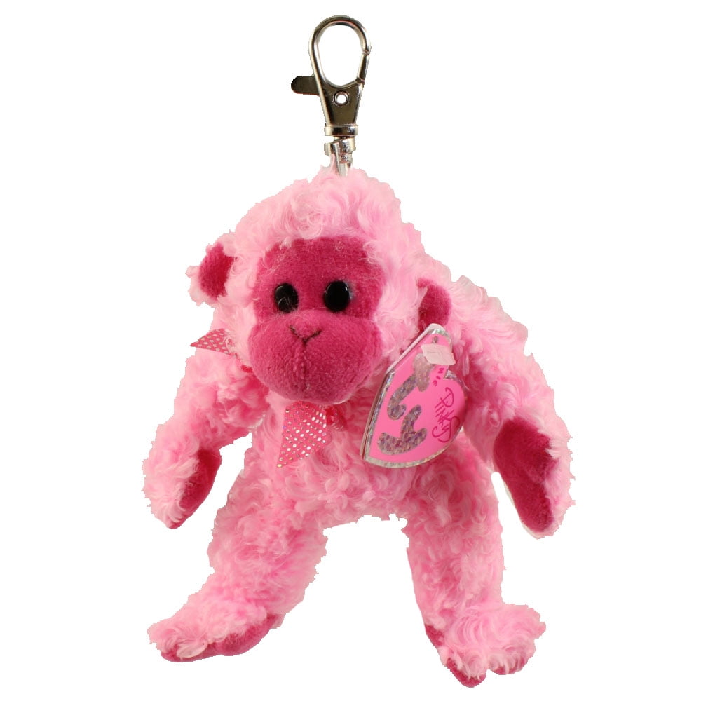 TY - TY Pinkys - JULEP the Pink Monkey (Metal Key Clip) (4 inch) - Walmart.com - Walmart.com