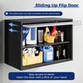 thumbnail image 4 of AUHUP Steel Wall Cabinet, Versatile Adjustable Metal Wall Mounted Storage Cabinet Organizer for Garage, Office, Kitchen, Black Gray, 31.5"W x 22"H x 16"D, 4 of 8